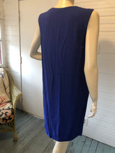 Load image into Gallery viewer, Cop Copine Blue/White "Gossip" Sleeveless Shift Dress, size M (French size 38)