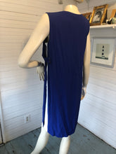 Load image into Gallery viewer, Cop Copine Blue/White "Gossip" Sleeveless Shift Dress, size M (French size 38)