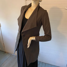 Load image into Gallery viewer, Sarah Pacini Green-Tinged Gray Long Jacket, size XS/S
