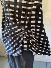 Load image into Gallery viewer, Rundholz Black Label Black/White Print Draped Stretch Cotton Top, size S
