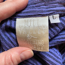 Load image into Gallery viewer, Mill Valley Clothing Company Purple Striped Hobo Shirt, size L