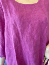 Load image into Gallery viewer, Bryn Walker Magenta Pink Linen A-Line Shift Dress/Tunic, size XS/S