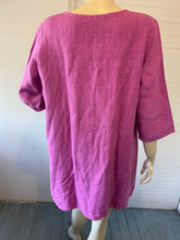 Load image into Gallery viewer, Bryn Walker Magenta Pink Linen A-Line Shift Dress/Tunic, size XS/S