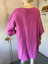 Load image into Gallery viewer, Bryn Walker Magenta Pink Linen A-Line Shift Dress/Tunic, size XS/S