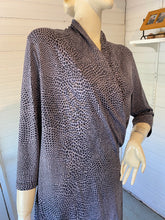 Load image into Gallery viewer, J McLaughlin Gray Abstract Dot/Animal Print Faux Wrap Dress, size M