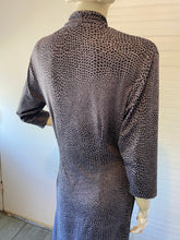 Load image into Gallery viewer, J McLaughlin Gray Abstract Dot/Animal Print Faux Wrap Dress, size M