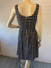 Load image into Gallery viewer, Marimekko for Banana Republic Black/White Geometric Abstract Dot Print Dress, size S (US 6)