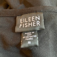 Load image into Gallery viewer, Eileen Fisher Three-Quarter Sleeve Black Rayon Blend Dress, size M