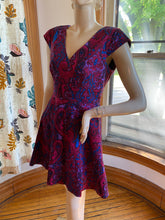 Load image into Gallery viewer, Tracy Reese Pink/Purple/Blue Paisley Cap Sleeve Dress, size S (US 4)