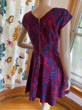 Load image into Gallery viewer, Tracy Reese Pink/Purple/Blue Paisley Cap Sleeve Dress, size S (US 4)