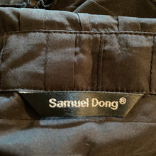 Load image into Gallery viewer, Samuel Dong Black Ruffle Rayon Zip Front Jacket, size L/XL (XL runs small)
