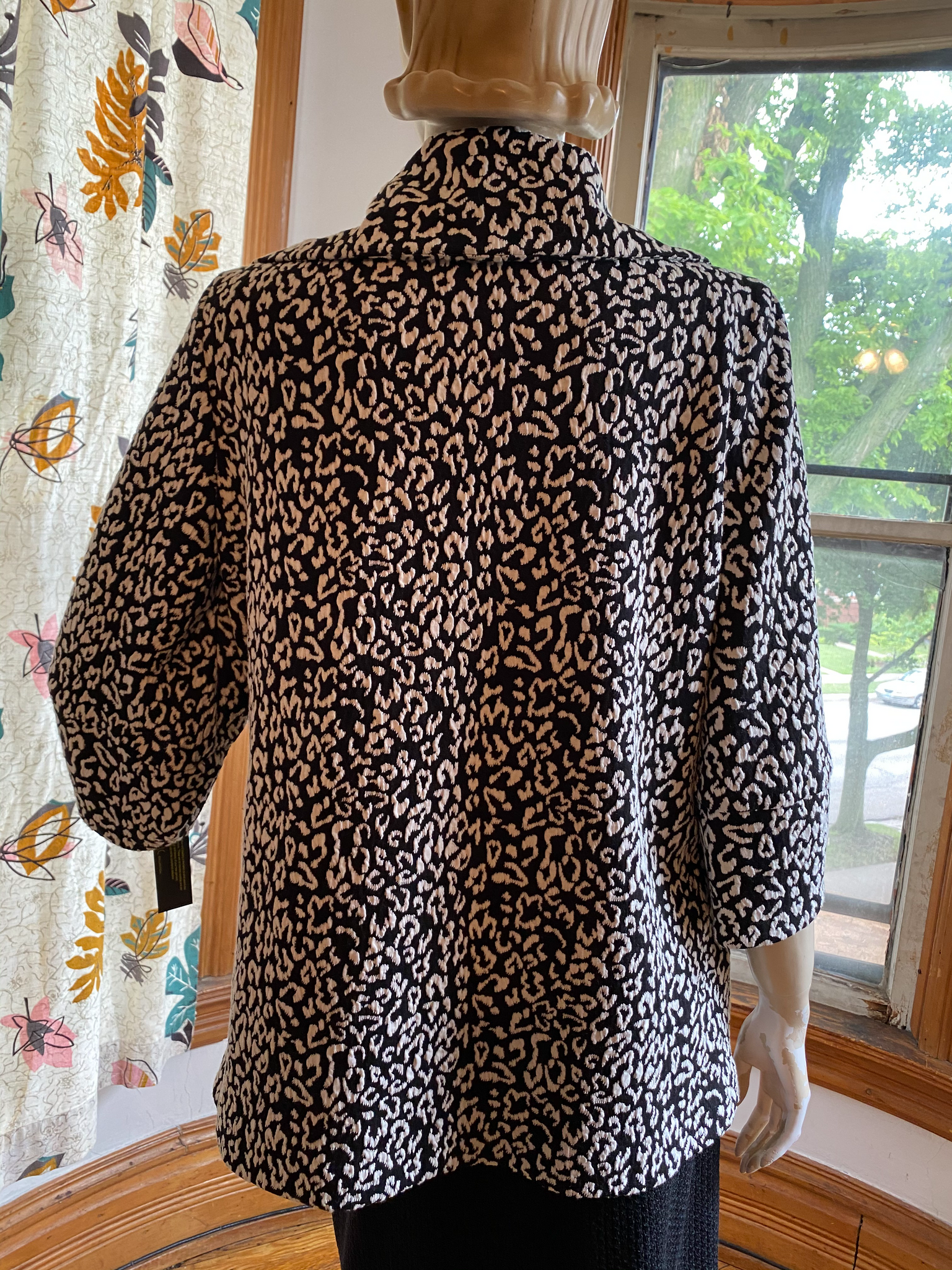 White sales leopard jacket