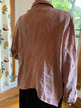 Load image into Gallery viewer, Asiatica Kansas City Asymmetrical Striped Linen Top, OSFM/one size (fits up to size L/XL)
