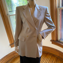 Load image into Gallery viewer, Vintage Escada by Margaretha Ley Double-Breasted Silk/Cashmere Taupe/Gray Jacket, size S (German size 36)
