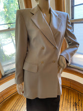 Load image into Gallery viewer, Vintage Escada by Margaretha Ley Double-Breasted Silk/Cashmere Taupe/Gray Jacket, size S (German size 36)
