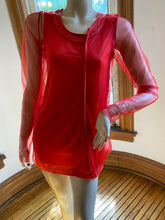 Load image into Gallery viewer, Rundholz Black Label Red Knit/Mesh Layered Top, size L/XL (XL runs small)

