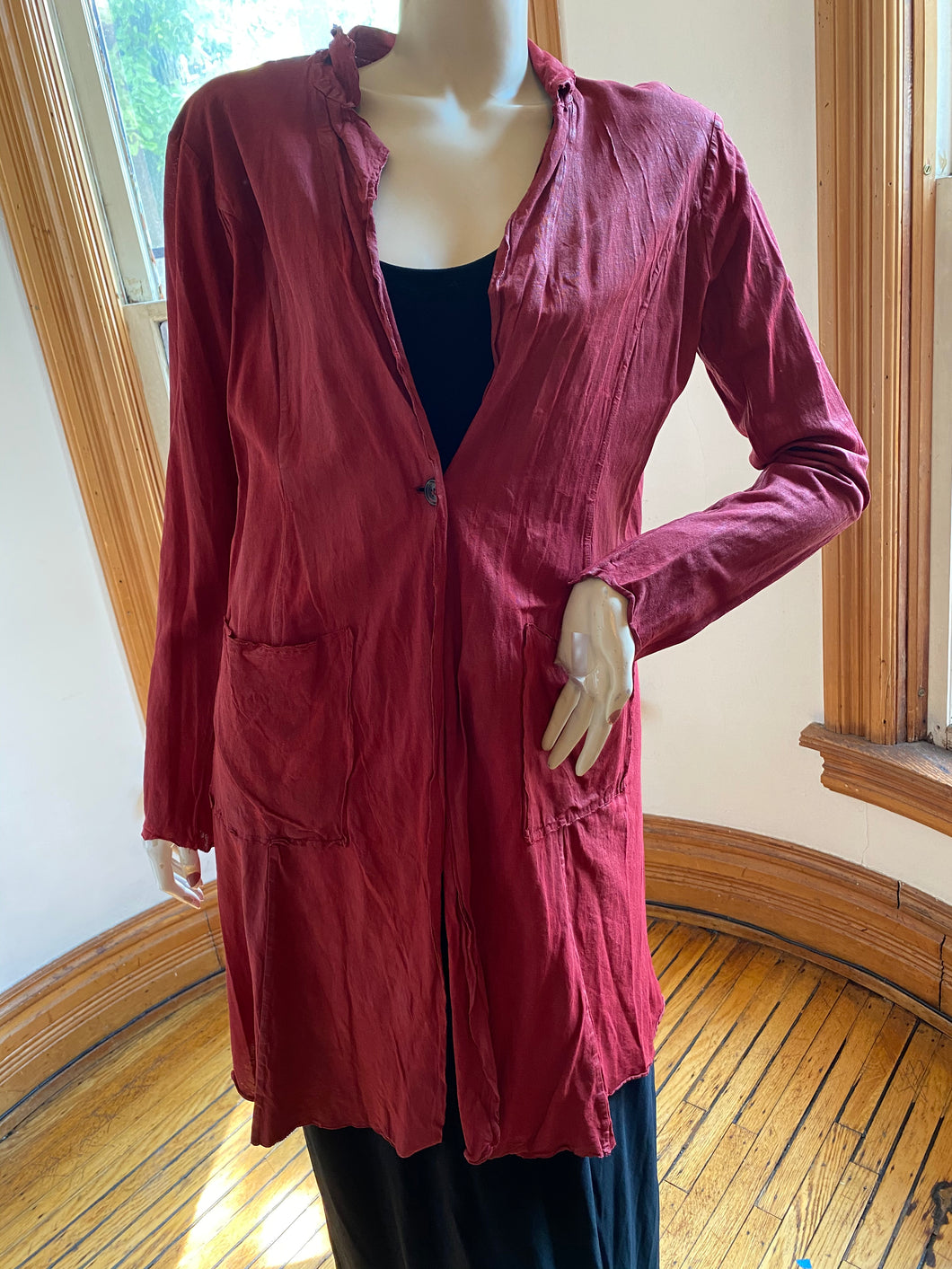 Rundholz Red Long Deconstructed Jacket, size L
