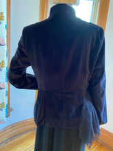 Load image into Gallery viewer, Replika Black Velvet/Lace Button Front Jacket, size M (European size 42 runs small)
