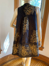 Load image into Gallery viewer, Heyne Bogut Black/Gold Screen Print Sleeveless Dress, size S/M (Brand size 2)
