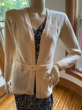 Load image into Gallery viewer, Loeffler Randall Ivory Wool Belted Cardigan, size XS
