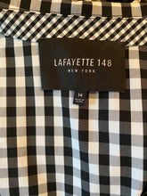 Load image into Gallery viewer, Lafayette 148 Black/White Check Button Front Jacket, size L (US size 14)
