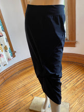Load image into Gallery viewer, Porto San Francisco Black Sculptural Pull-On Knit Skirt, size S
