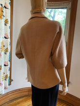 Load image into Gallery viewer, Vintage 1960s Camel Tan Nubby Textured Elbow Length Sleeve Boxy Jacket, size S
