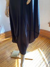 Load image into Gallery viewer, Karen Klein Black Sleeveless Sculptural Maxi Dress with Keyhole Back, size S
