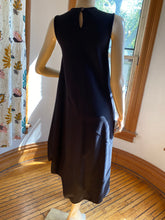 Load image into Gallery viewer, Karen Klein Black Sleeveless Sculptural Maxi Dress with Keyhole Back, size S
