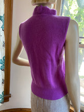 Load image into Gallery viewer, Luca Luca Magenta Sleeveless Ruffle Neck Wool/Angora Sweater, size S
