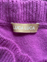 Load image into Gallery viewer, Luca Luca Magenta Sleeveless Ruffle Neck Wool/Angora Sweater, size S
