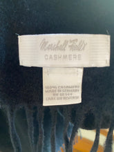Load image into Gallery viewer, Marshall Field&#39;s Solid Black 100% Cashmere Scarf with Fringe
