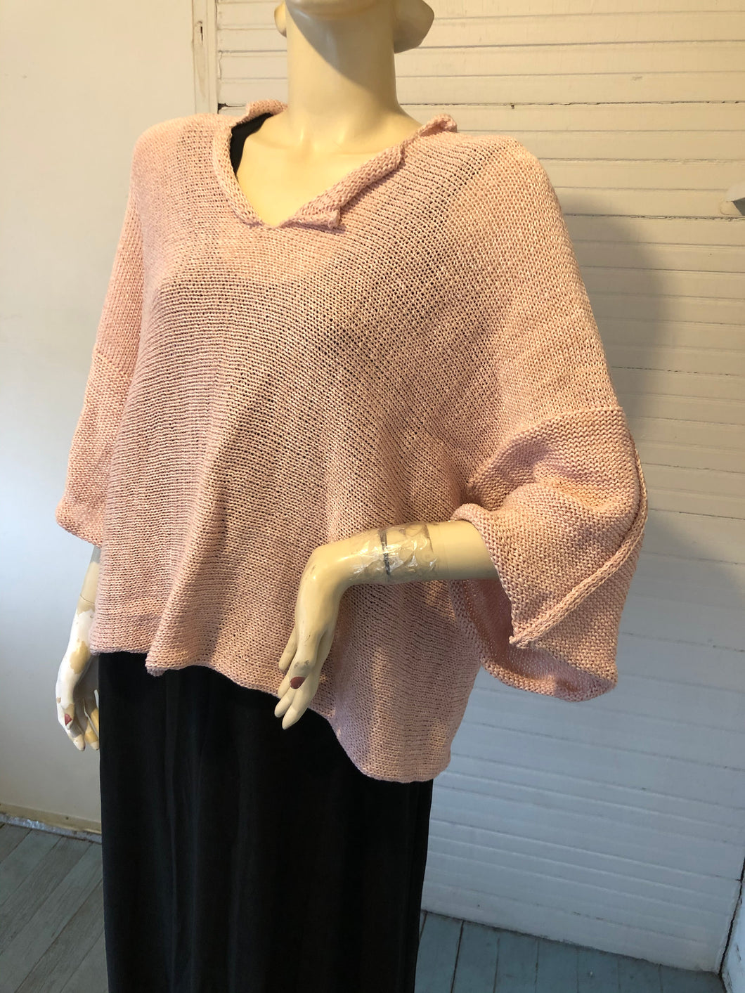 Skif Skifo Pink Chunky Knit Boxy Sweater, size M/L