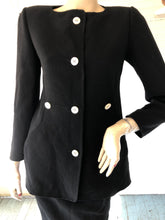 Load image into Gallery viewer, Geoffrey Beene Vintage 1980s-90s Black Skirt Suit, size S (34-26-34)
