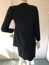 Load image into Gallery viewer, Geoffrey Beene Vintage 1980s-90s Black Skirt Suit, size S (34-26-34)
