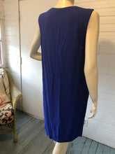 Load image into Gallery viewer, Cop Copine Blue/White &quot;Gossip&quot; Sleeveless Shift Dress, size M (French size 38)

