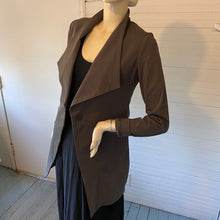 Load image into Gallery viewer, Sarah Pacini Green-Tinged Gray Long Jacket, size XS/S
