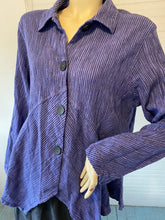 Load image into Gallery viewer, Mill Valley Clothing Company Purple Striped Hobo Shirt, size L
