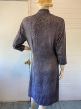Load image into Gallery viewer, J McLaughlin Gray Abstract Dot/Animal Print Faux Wrap Dress, size M
